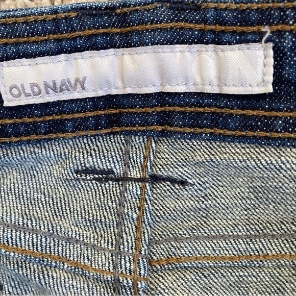 Old Navy Y2K Straight Leg Jeans Mid Rise Dark Wash Denim Side Pockets Size 4 - Picture 14 of 14